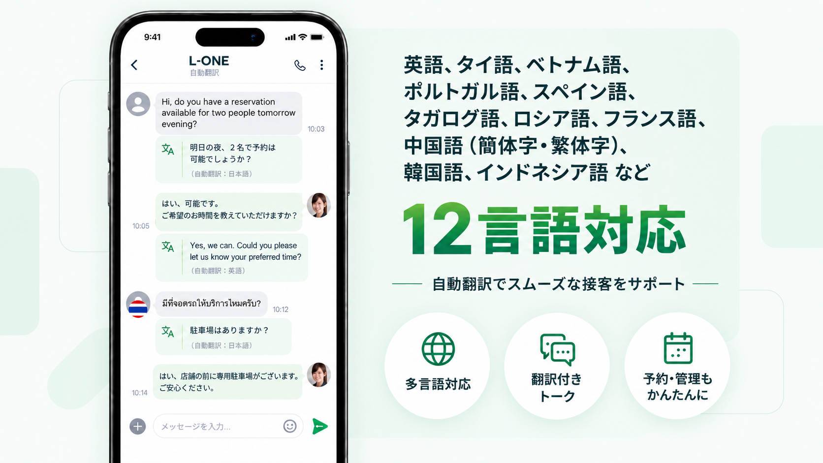 自動翻訳機能のイメージ